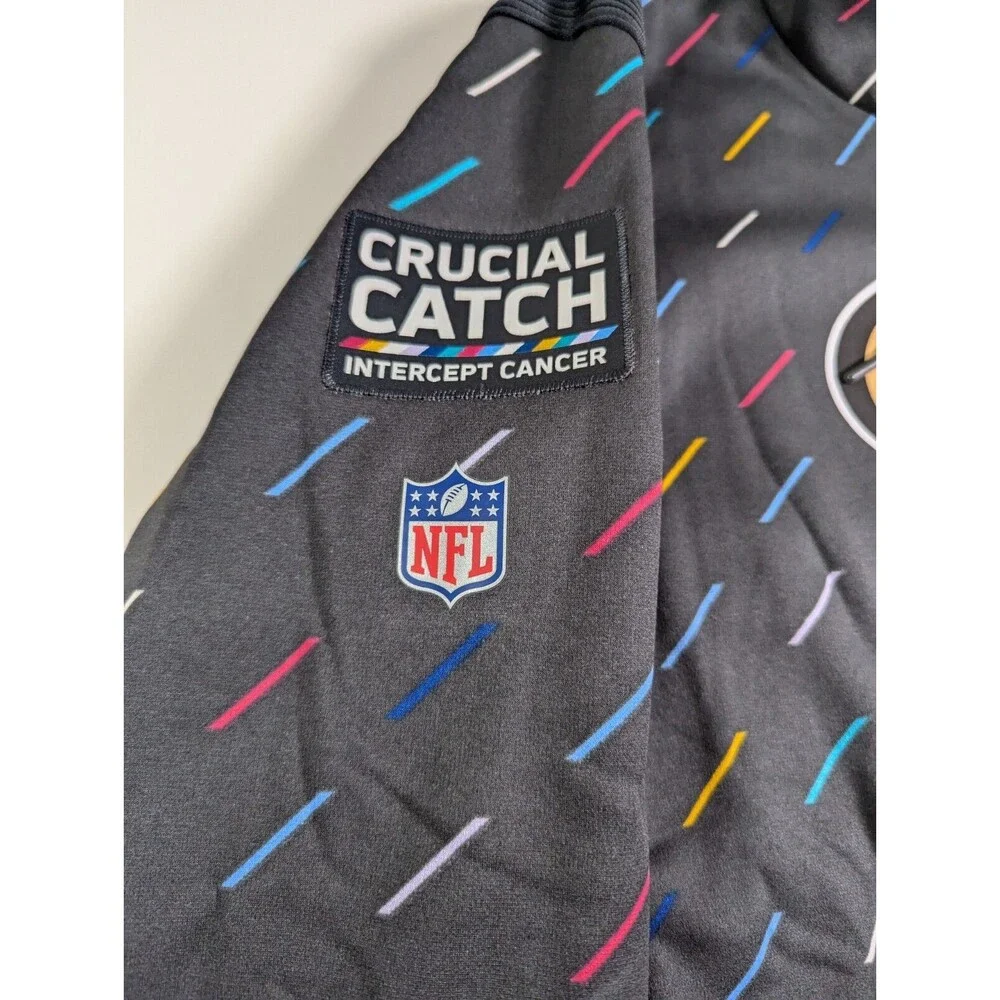 New Nike San Francisco 49ers Crucial Catch Cancer Hoodie Sz M N061-06F-ZUT-KM7